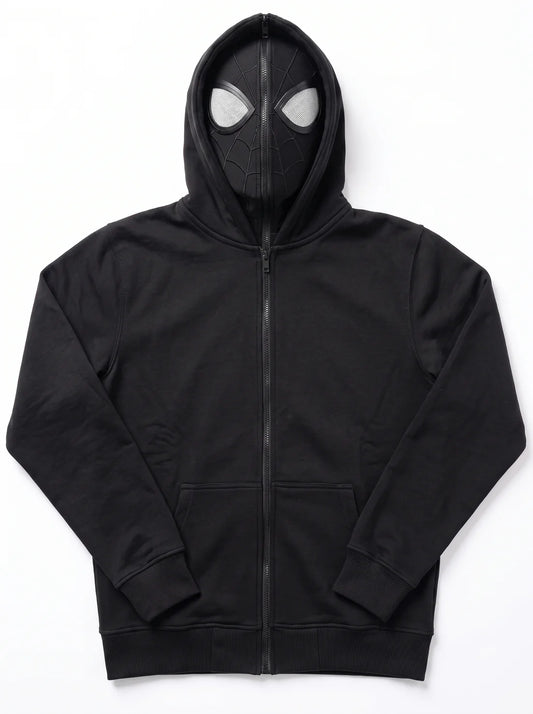 Spider Mask Zip-Up Hoodie